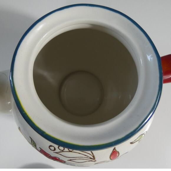 Dutch Wax By Coastline Imports Hand Painted Ceramic Tea Pot Floral - Picture 3 of 5